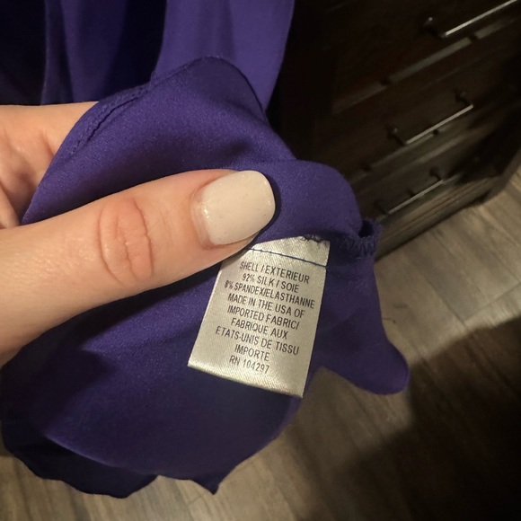 Milly purple silk top sz m - Picture 2 of 4